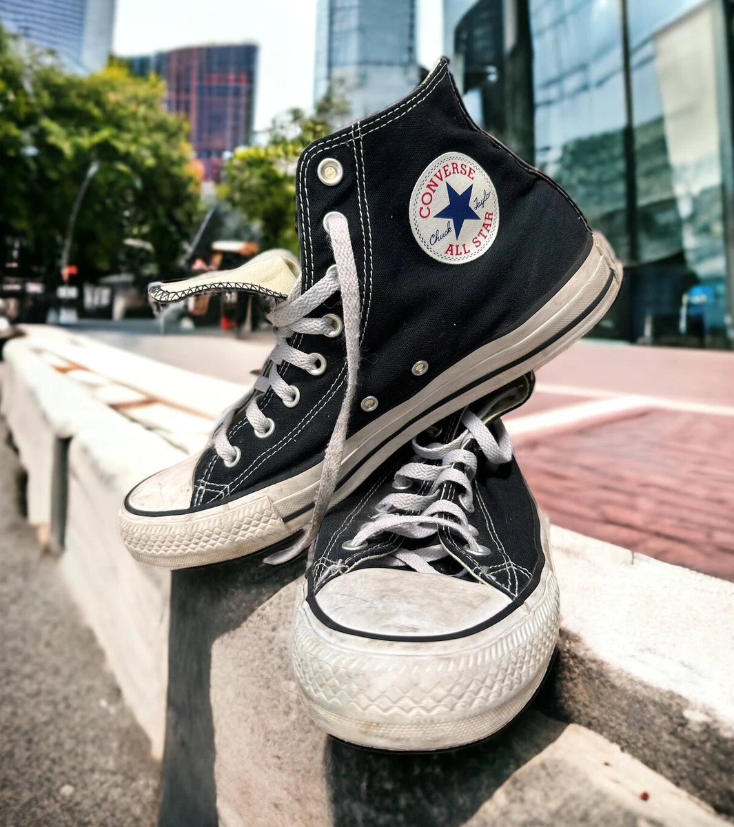 Vintage Converse All Star Chuck Taylor Black White Canvas High Top  Basketball 11