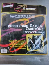 Ez-Accessories® Wheelchair Oxygen Carrier - Single Tank Fits D & E cylinders NEW