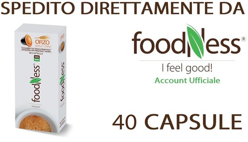 FOODNESS 40 Capsule Cialde Caffè D'Orzo Sistema Macchina Macchinetta  NESPRESSO | eBay