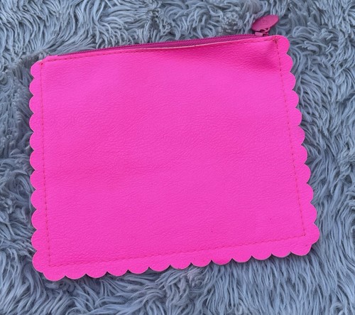 Ipsy Hot Pink Scalloped Edge Make Up Bag