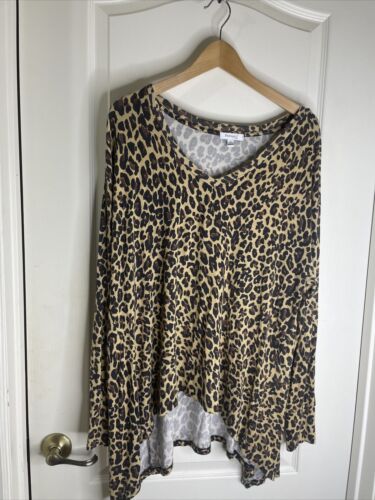 Skinny Girl Jeans Woman’s Size XL Stretch Animal Print Tunic Top  - Picture 1 of 9