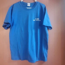 Gildan Ultra Cotton Men's Blue Size Large T-shirt "Camp No Mercy"