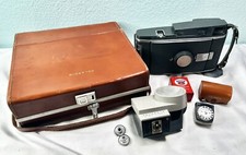 Polaroid Land Camera Model 150 in Leather Case with Accessories Manual Flash Key