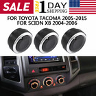 3Pcs Switch Knob Heater Climate Control Button A/C For Toyota Tacoma Vios 05-15