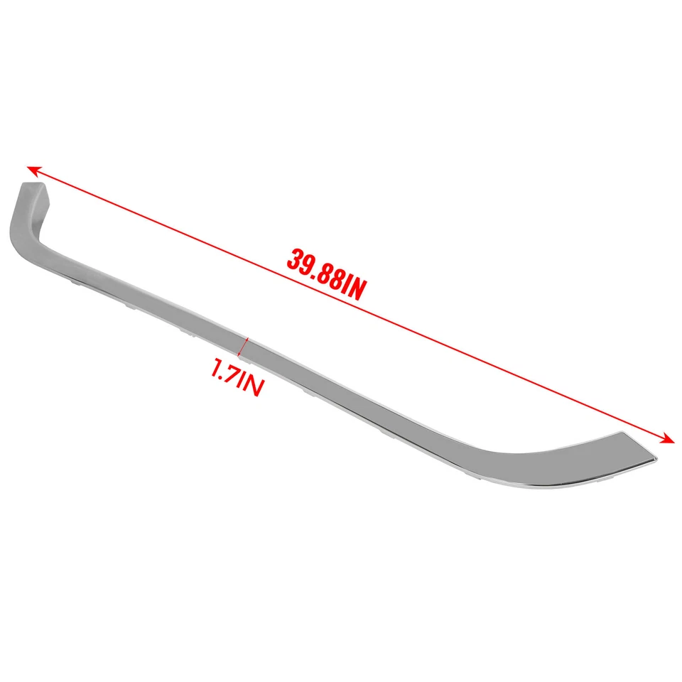 HECASA For Mini Cooper R55 R56 R58 R59 2009-15 Chrome Grille Hood Trim Moulding - Image 3 of 4