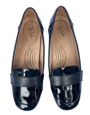 LifeStride Soft System Womens Beverly Round Toe Slip On Loafers Black Size 6M
