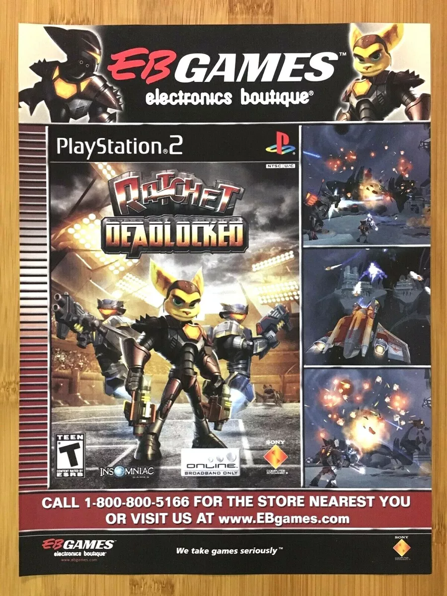 Ratchet Clank Playstation 2 Game With Poster