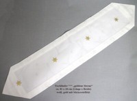 Tischband Weihnachten Weiß Mit Goldenen Sternen Ca.18 X 81 (B X L)