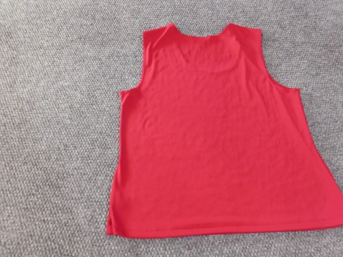 coldwater creek XL top red sleeveless stretch womens pullover polyester - Picture 8 of 11