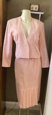 Vintage Classic Directions Women s Suit Blazer Skirt Set apricot color Size 6