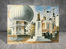 Eric Ravilious Greenwich Observatory  CANVAS PAINTING ART PRINT WALL 1354