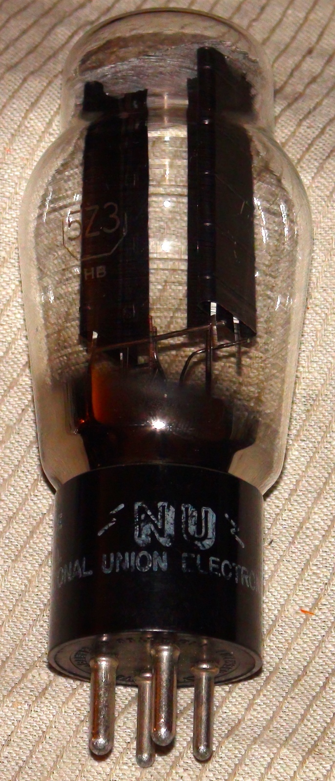 Vintage Sylvania 5Z3 64/63 Balanced Rectifier Tube Strong Performance