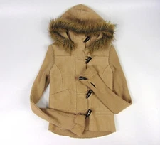 Womens Brown Toggle Knit Hooded Jacket | Size S