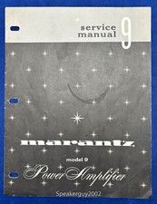 Original Marantz 9 Amplifier Service Manual -- 2