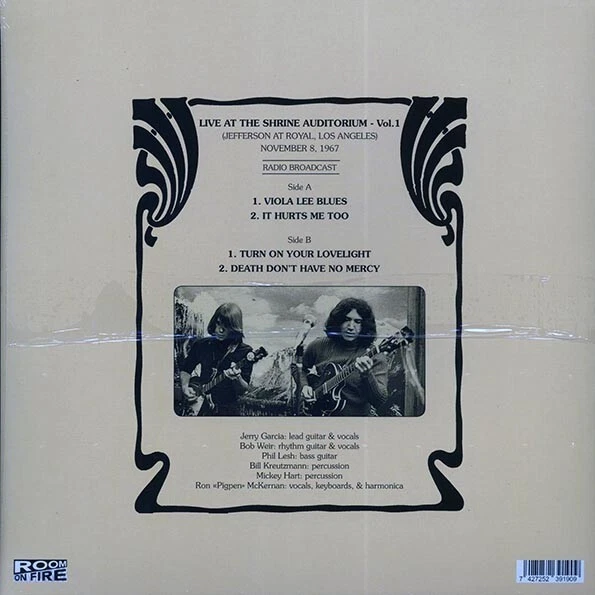Grateful Dead Live at Shrine Vol 1 Clear Vinyl LP November 1967 Limited Edition - Image 4 of 4