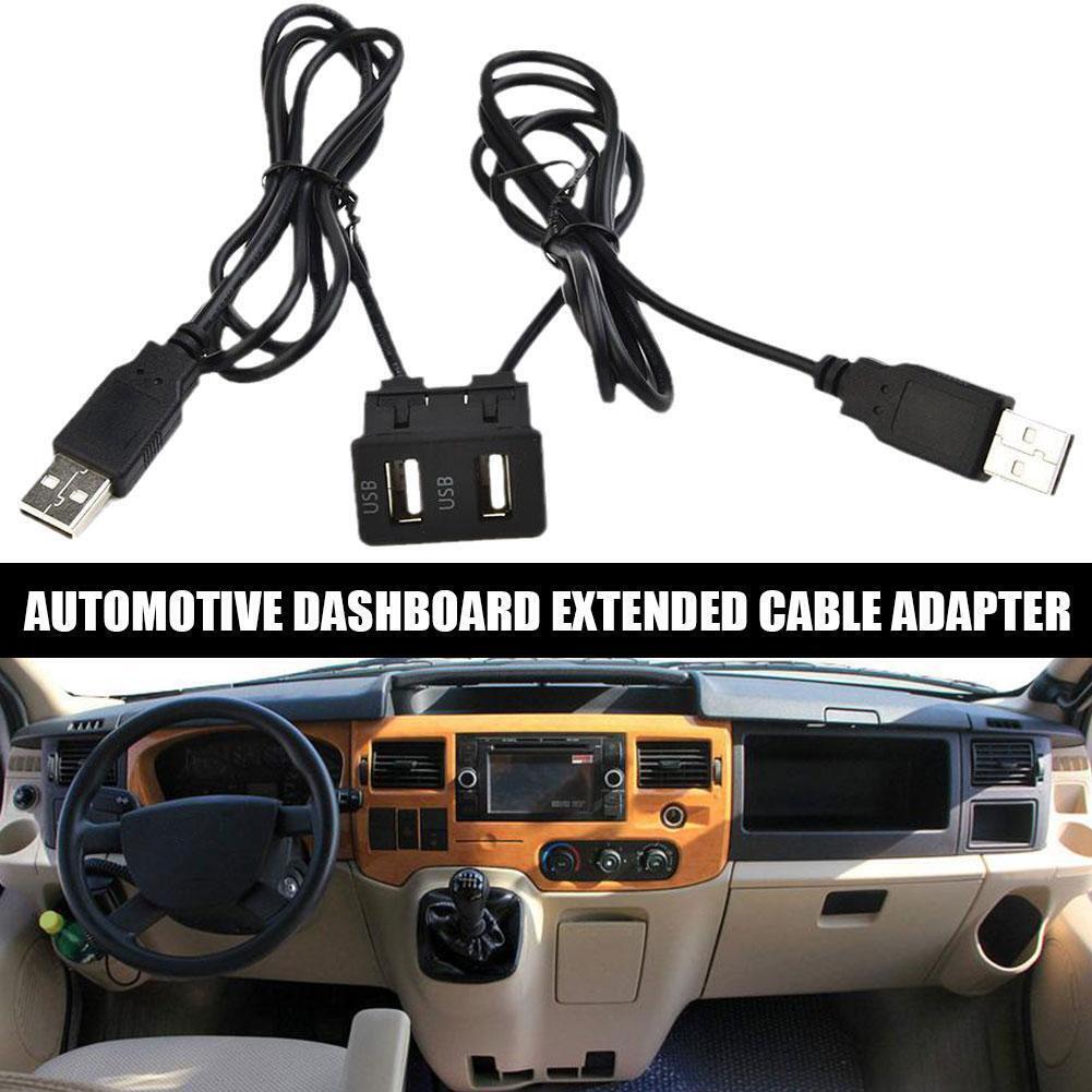CarDash Flush Mount USB Port Panel Extension Cable Adapter NewH For