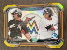 2015 Bowman Draft Josh Naylor Avery Romero #TDC-11 Gold Refractor /50