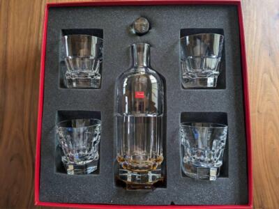 Baccarat Crystal glass Rare Decanter & 4 Tumblers Set limited 131