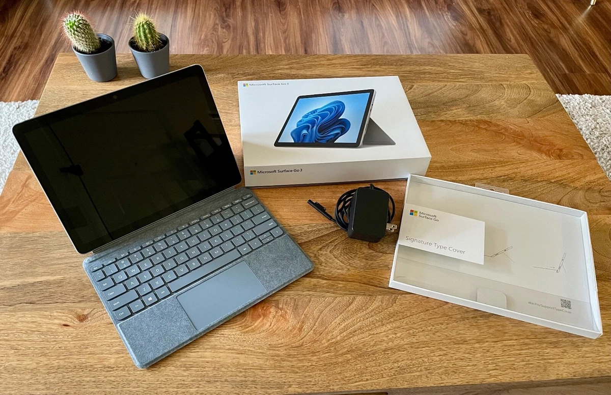 Microsoft Surface Go 3 10.5 Touch (64GB SSD, Intel Pentium Gold, 3.40 GHz,  4GB, Wi-Fi) Laptop - Platinum - 8V6-00001 for sale online