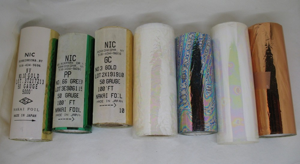 Nakai Foil Japan - Stamping / Embossing / Printing Lot of 7 Rolls ~ 5 Colors