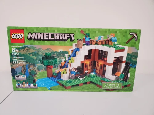 LEGO Minecraft Die Wasserfallbasis 21134 und Figurenpaket Neu Versiegelt