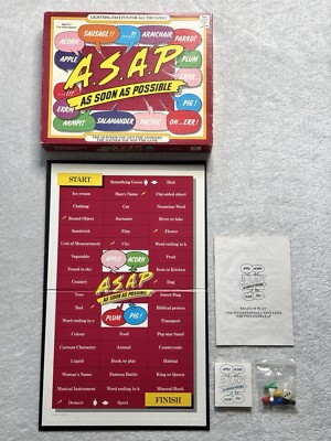 Paul Lamond A.S.A.P So bald wie möglich Brettspiel komplett - Retro Vintage Spiel