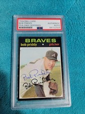 1971 Topps Bob Priddy #147 BRAVES Signed Autographed PSA/DNA