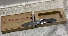 William Henry S05 Folding Pocketknife Micarta Handle Moki Knife  Old School Box
