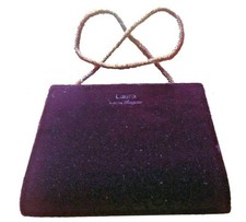 LAURA BIAGIOTTI Borsa Velluto Bordeaux Abbigliamento Donna Anni 80 Vintage Usato