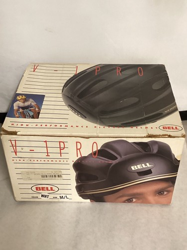 Vintage BELL White V-1PRO High Performance Bicycle Helmet-M/L-Original Box