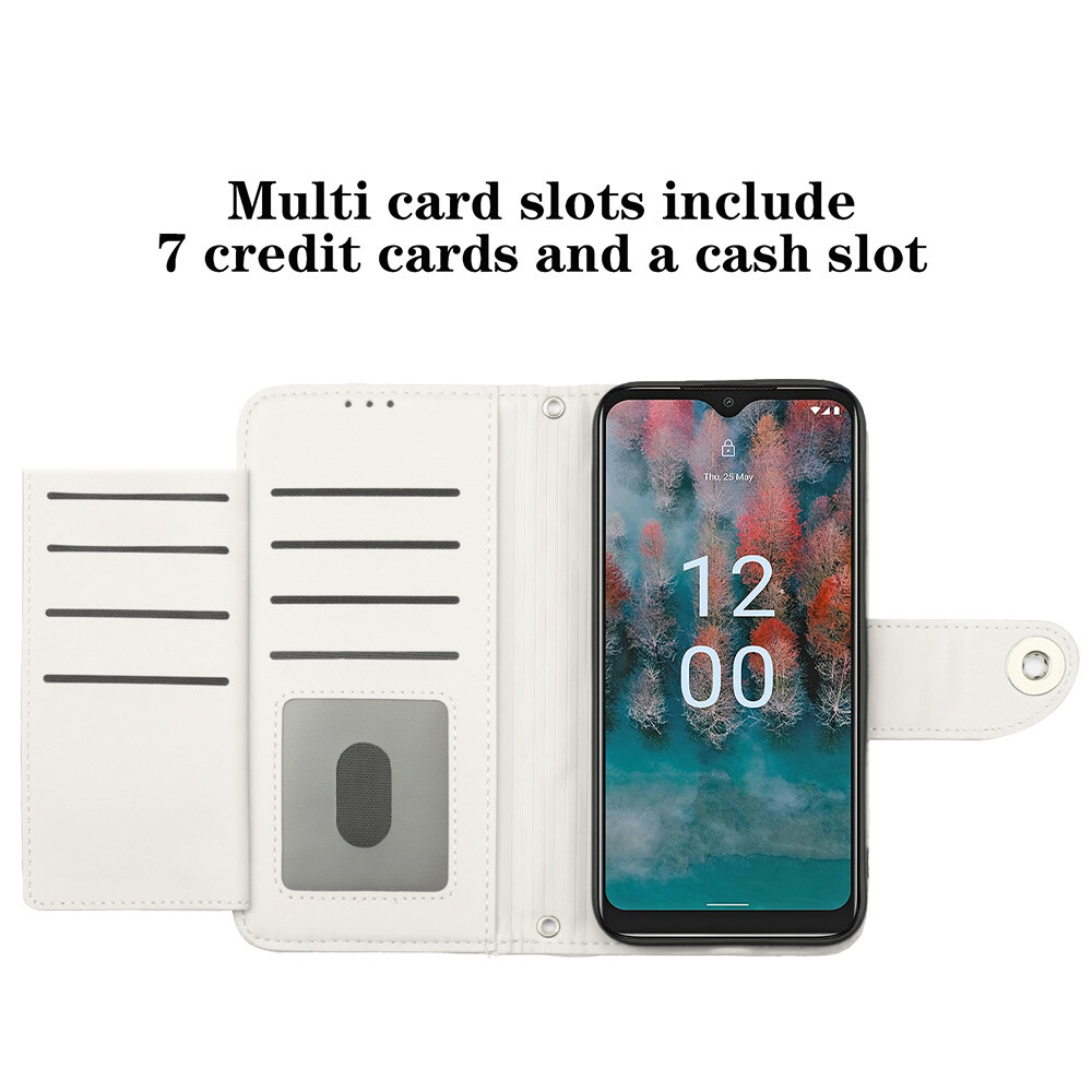 SEAHAI Cover Folio In Pelle Per Nokia XR21 5G, Custodia Portafoglio Con Slot Per Schede E Chiusura Magnetica, Funzione Stand, Colore Marrone