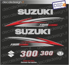 Adesivi motore marino fuoribordo Suzuki 300 cv four stroke barca stickers