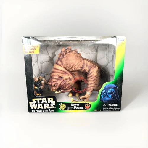 1998 Star Wars RANCOR And LUKE SKYWALKER Power of the Force Kenner Hasbro NIB