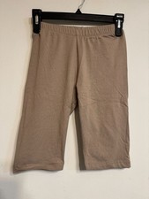 ZENANA Womens Beige Cotton Spandex Biker Shorts Style