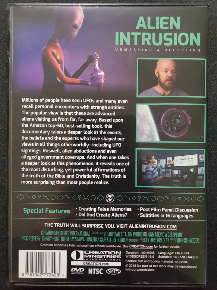 Alien Intrusion: Unmasking A Deception (DVD, 2018) Gary Bates, Nick Redfern - Image 2 of 3