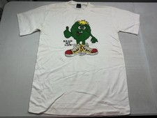 Vtg. 1980s Camacho Gerald the Green Monster Read My Lips White Shirt Size L