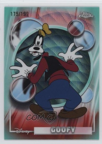 2026 Topps Chrome Disney Aqua Wave Refractor 175/199 Goofy #52