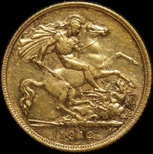 1912 Sydney George V Half Sovereign Extremely Fine