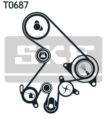 VKMC 91303 SKF Water Pump + Timing Belt Kit for Toyota
