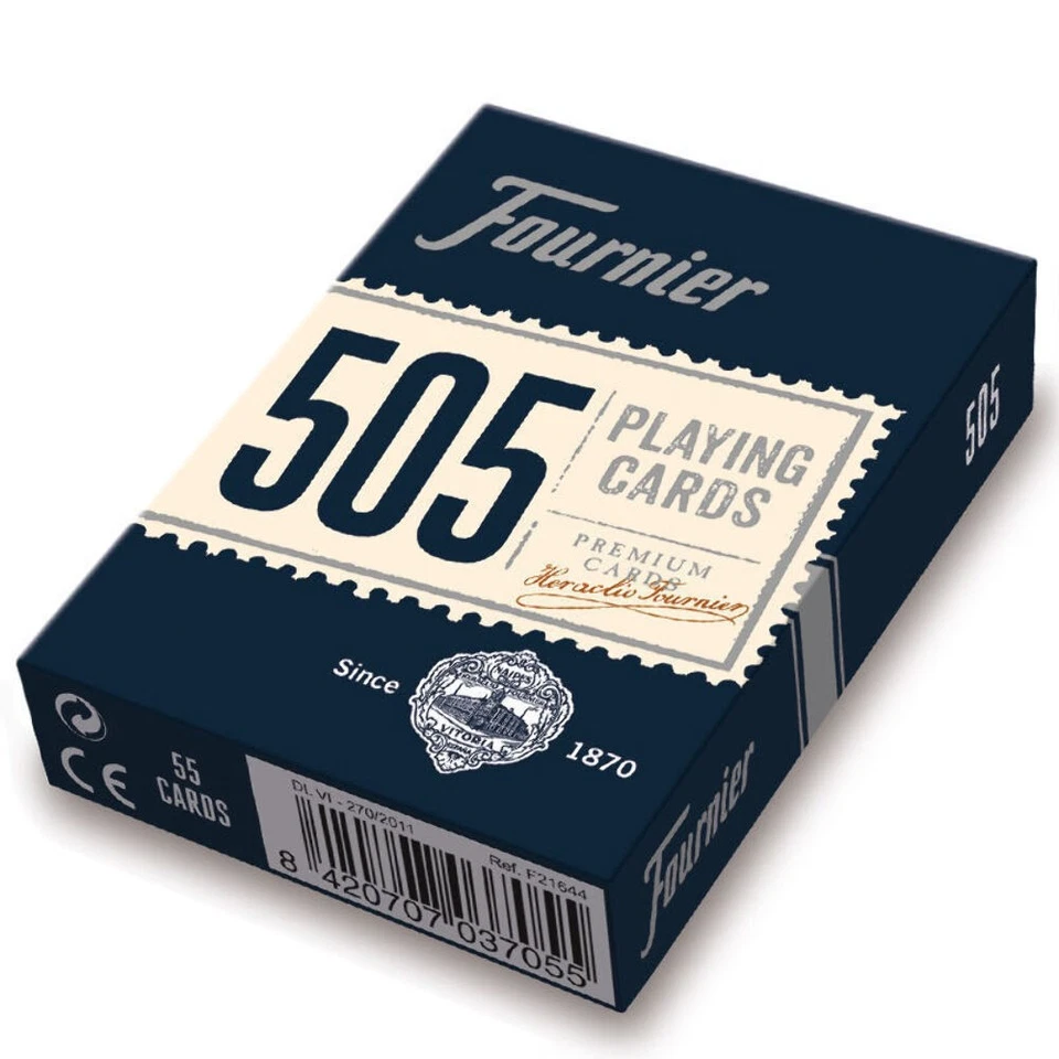 Cartas de baralho de pôquer revestidas de plástico 6 baralhos Fournier 505 3 vermelhas 3 azuis padrão - Imagem 4 de 4