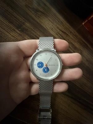 Skagen Denmark SKW6187 All Stainless Mesh Multifunction Watch