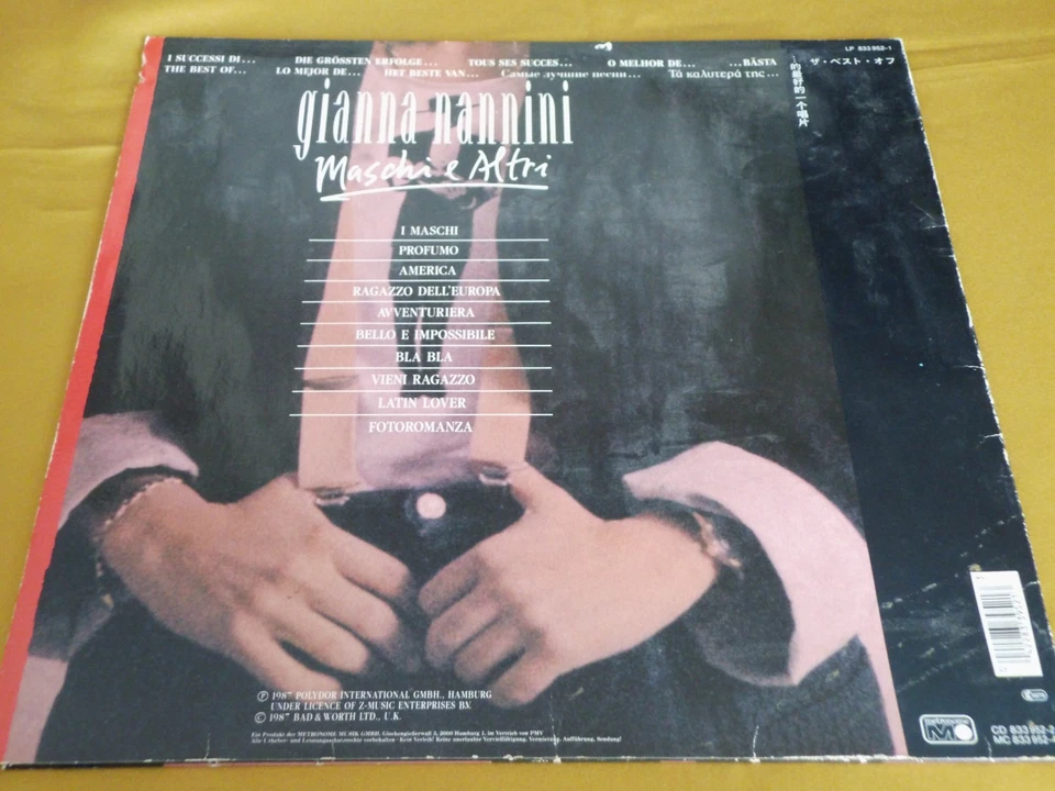 LP "GIANNA NANNINI - MASCHI E ALTRI" - Bild 2 von 2