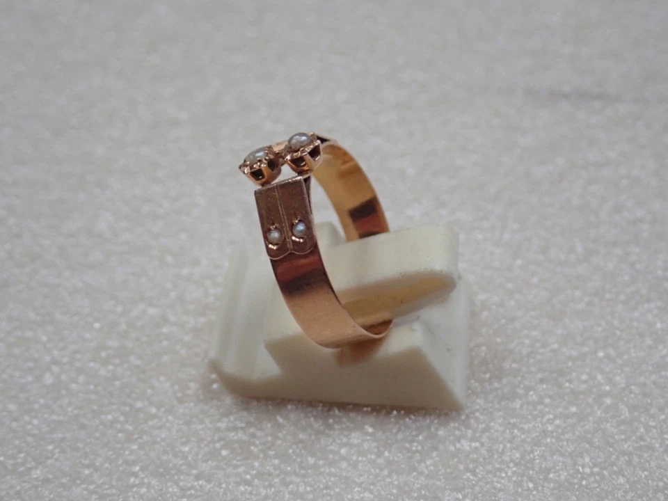 Ancienne bague en or 18 K - Photo 2/4