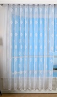 Jacquard Bogenstore Gardine KräUselband Blumenmuster Barock, 245X450 (Hxb)