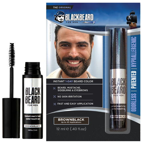 Barbe Noire pour Homme - Pinceau temporaire sur Couleur 12ml 0,40oz - Photo 11/13
