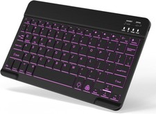 Backlit Bluetooth Keyboard Small Portable Wireless Keyboard Rechargeable