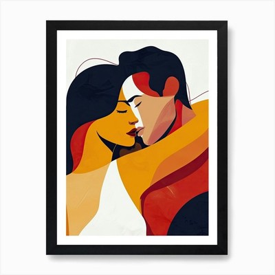 Liebe ist wie ein Kuss, Valentinstag Da gerahmtes Wandbild Poster Leinwanddruck Bild
