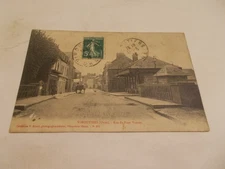 61 VIMOUTIERS ORNE LA RUE DU PONT VAUTIER ANIMEES COUPLING SHOPS 1910