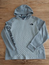 The North Face Half Dome Quilted Flashdry Hoodie Pullover Gray Mens Sz Large