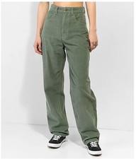 Empyre Womens Corduroy GreenPants Tori Size 0 Skate High Rise Loose Fit